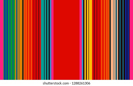 Multicolor Striped Background, Mexican Sarape, Traditional Mexican Colorful Sarape, Copy Space, Multicolor Lines, Background