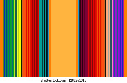 Multicolor Striped Background, Mexican Sarape, Traditional Mexican Colorful Sarape, Copy Space, Multicolor Lines, Background