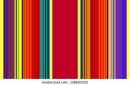Multicolor Striped Background, Mexican Sarape, Traditional Mexican Colorful Sarape, Copy Space, Multicolor Lines, Background