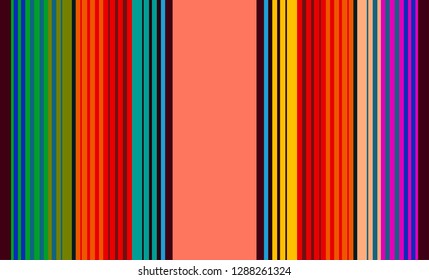 Multicolor Striped Background, Mexican Sarape, Traditional Mexican Colorful Sarape, Copy Space, Multicolor Lines, Background