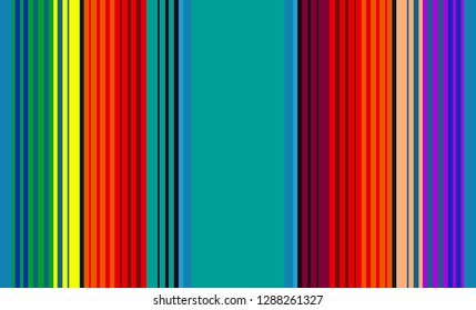 Multicolor Striped Background, Mexican Sarape, Traditional Mexican Colorful Sarape, Copy Space, Multicolor Lines, Background