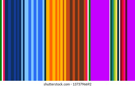 Multicolor Striped Background, Mexican Sarape, Traditional Mexican Colorful Sarape, Copy Space, Multicolor Lines, Background