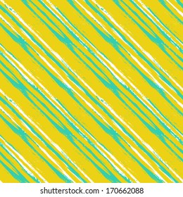 Multicolor striped pattern with diagonal brushed lines in yellow. Bold texture for  print, wallpaper, modern home decor, spring summer fashion fabric, textile, invitation background, wrapping paper