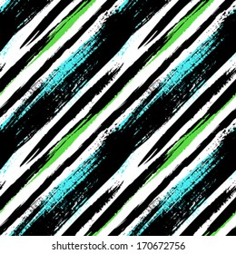 Multicolor striped pattern with diagonal brushed lines. Bold texture for web, print, wallpaper, modern home decor, spring summer fashion fabric, textile, invitation background, wrapping paper