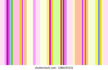 Multicolor Striped Pattern, Vertical Lines, Vector Background