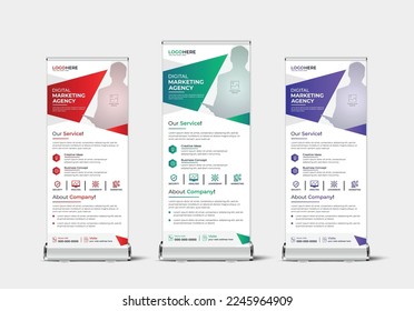 Diseño de plantillas de banners para el resumen de estilos multicolor