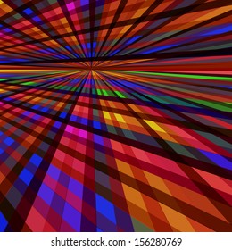 Multicolor Sunbeams grunge background/ A vintage poster 