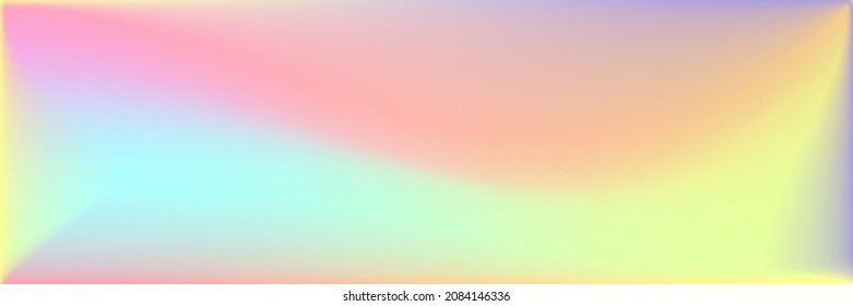 Multicolor Sunset Light Wavy Curve Gradient Background. Liquid Pastel Dynamic Bright Sunrise Gradient Mesh. Vibrant Rainbow Sky Fluid Vivid Wallpaper. Colorful Water Blurred Color Smooth Surface.