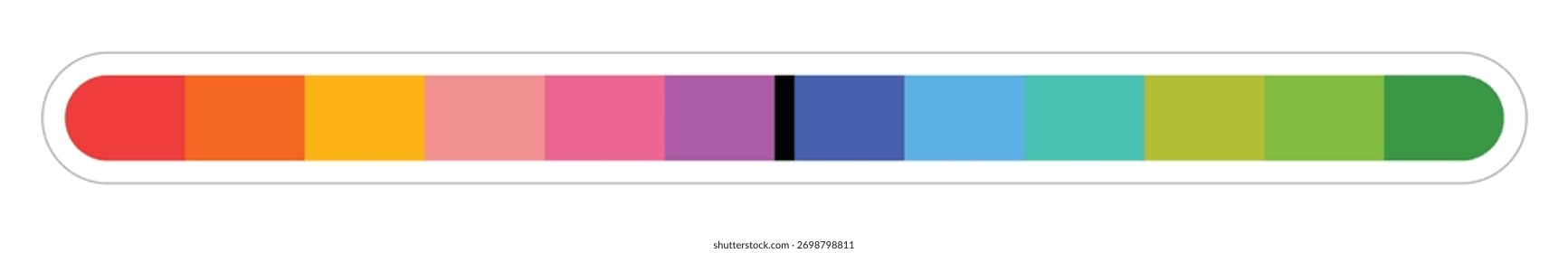 Multicolor Swatch Slider – Blocked Color Progress Bar Vector
