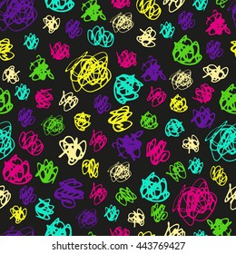 multicolor tangle seamless pattern