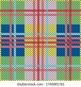Multicolor tartan Scottish seamless pattern, texture for tartan, plaid, tablecloths, clothes, bedding, blankets and other textile