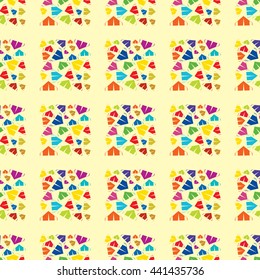 Multicolor tent new seamless pattern