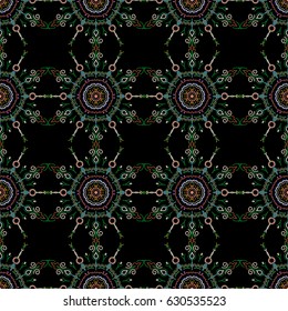 Multicolor texture. Graphic modern pattern. Abstract pattern in Arabian style. Seamless vector background.