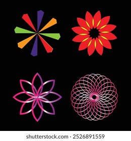Ilustración de vórtice espiral de textura multicolor