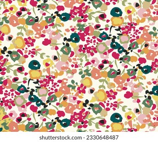 multicolor tone solid simple cartoon flower with bright color background,  all over design illustration vector digital image for textile or wrapping paper printing factory