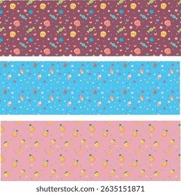 multicolor tone of vector abstract children arrangement with medium color, all over vector design with different  background illustration digital image for textile printing factory
