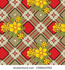 multicolor tone of vector abstract roses flower motif 