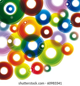 Multicolor torus and circles background