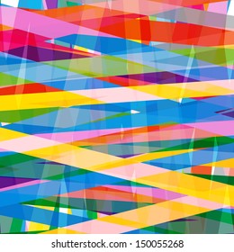 Multicolor Transparent Stripe Background - Overlapping Vector lines files