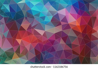 Multicolor triangle mosaic abstrat background. Geometric pattern gradients.