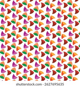 MULTICOLOR TRIANGLE SHIELD SHAPES VECTOR COVER, BACKGROUND, WRAPPING PAPER, CARPET, POSTER, BANNER, ABSTRACT BACKGROUND GRAPHICS ENDLESS PATTERN NEW DESIGN