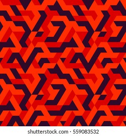 Multicolor triangle zigzag Seamless Pattern. Modern Geometric trends. Abstract Vector illustration. 