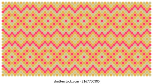 Multicolor truchet tiling connections illustration