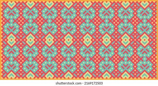 Multicolor truchet tiling connections illustration