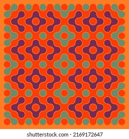 Multicolor truchet tiling connections illustration