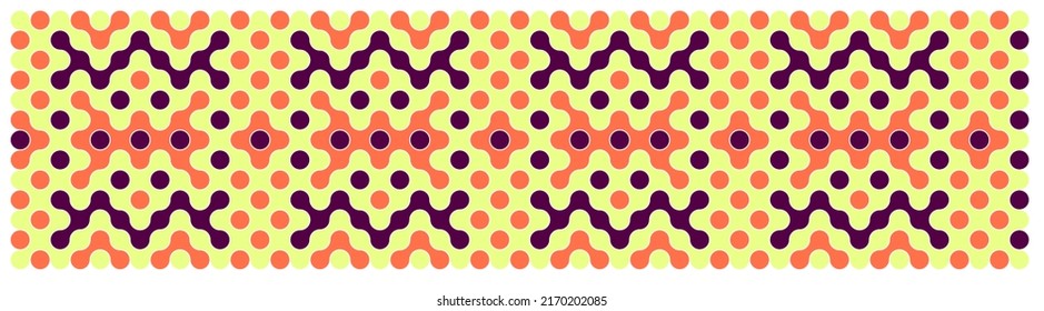 Multicolor truchet tiling connections illustration