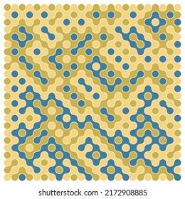 Multicolor truchet tiling connections illustration