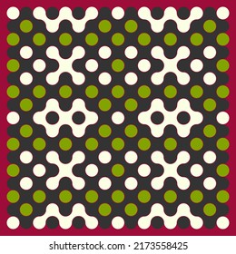 Multicolor truchet tiling connections illustration