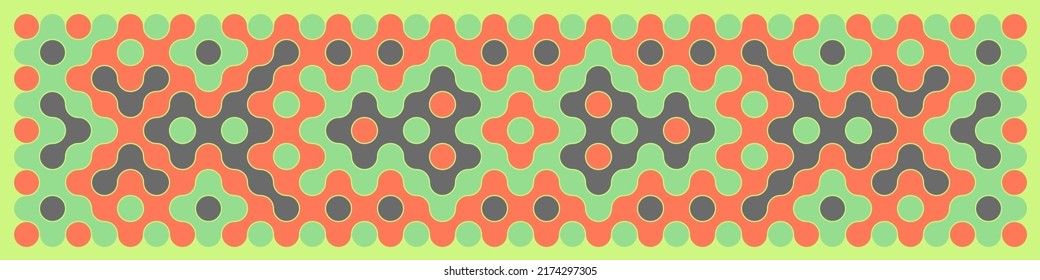 Multicolor truchet tiling connections illustration