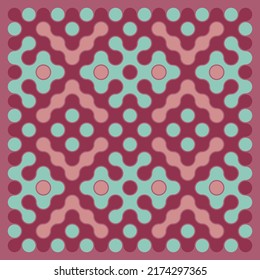 Multicolor truchet tiling connections illustration