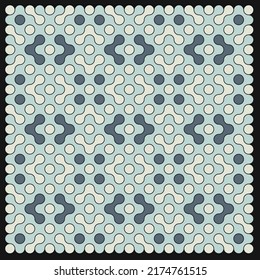 Multicolor truchet tiling connections illustration