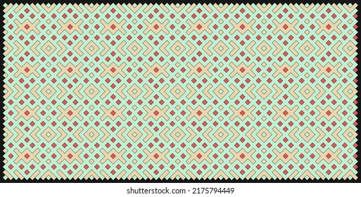 Multicolor truchet tiling connections illustration