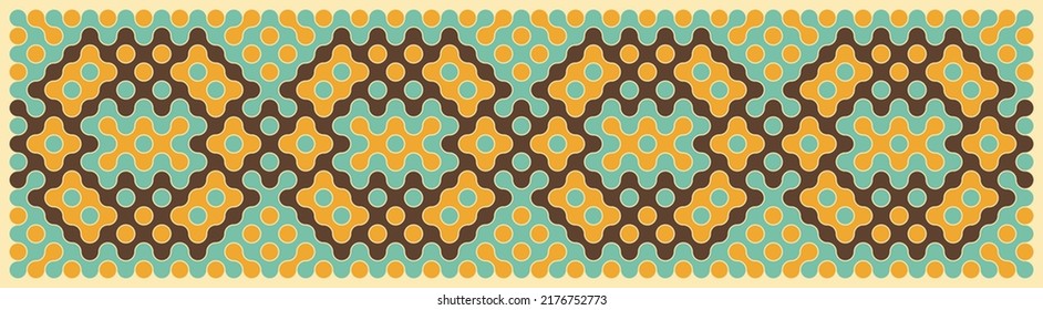 Multicolor truchet tiling connections illustration