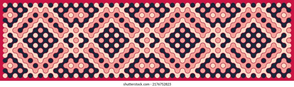 Multicolor truchet tiling connections illustration
