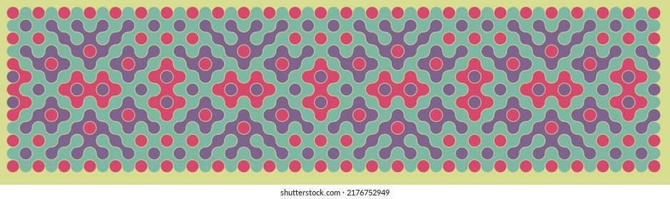 Multicolor truchet tiling connections illustration