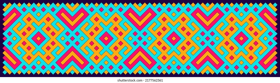 Multicolor truchet tiling connections illustration