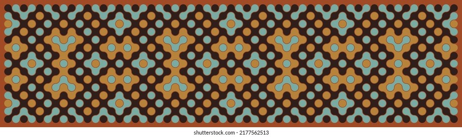 Multicolor truchet tiling connections illustration