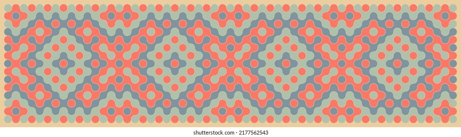 Multicolor truchet tiling connections illustration
