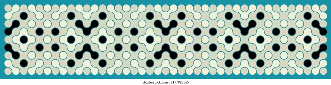 Multicolor truchet tiling connections illustration