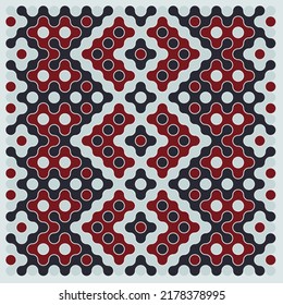 Multicolor truchet tiling connections illustration