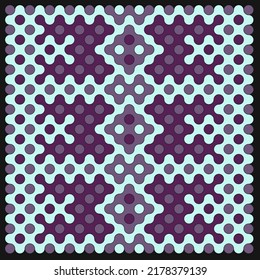 Multicolor truchet tiling connections illustration