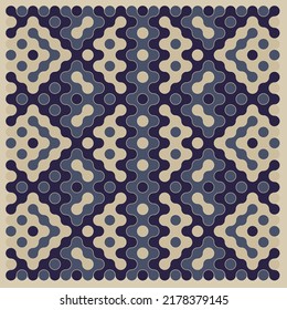 Multicolor truchet tiling connections illustration