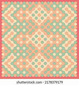 Multicolor truchet tiling connections illustration