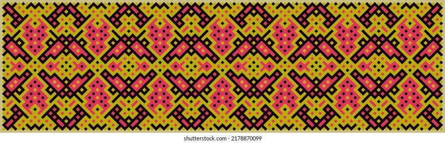 Multicolor truchet tiling connections illustration