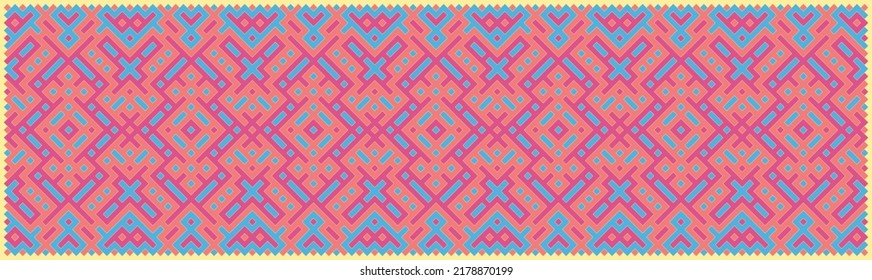 Multicolor truchet tiling connections illustration