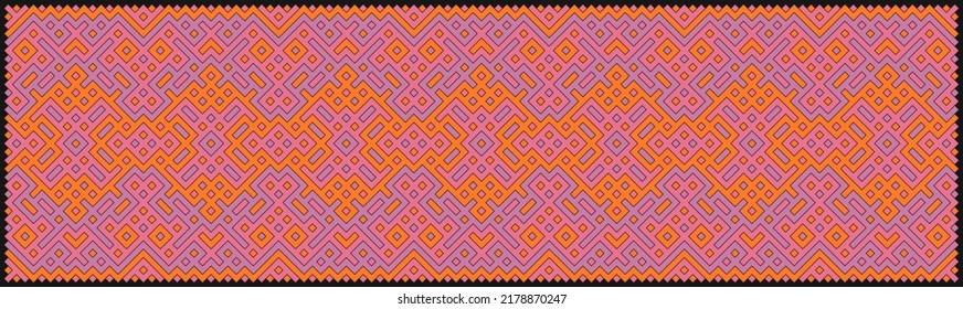 Multicolor truchet tiling connections illustration